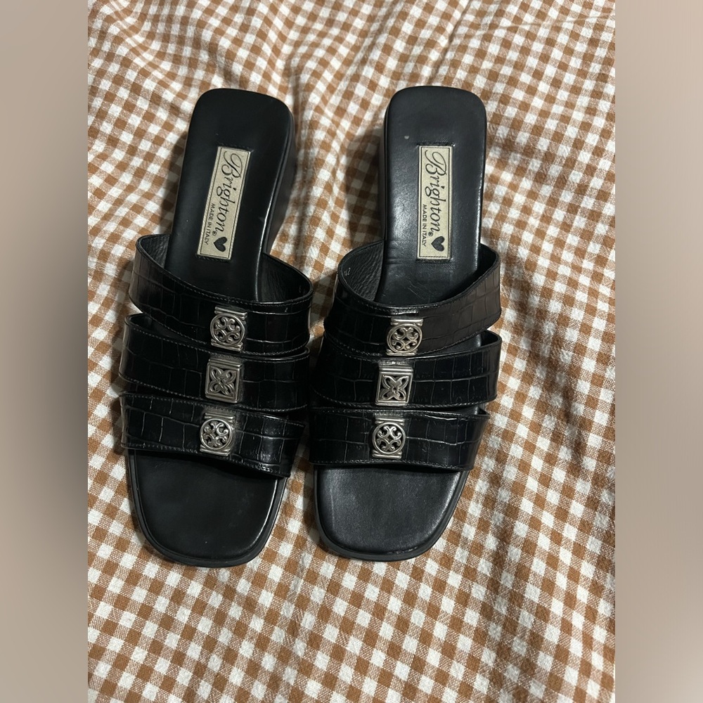 Brighton made in Italy  Black Women's Sandals